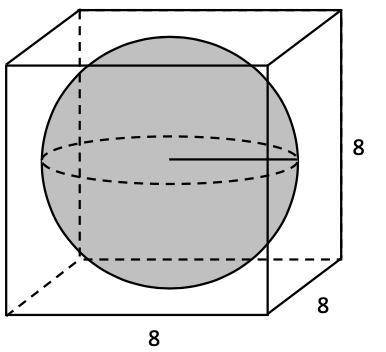 5. What is the volume of the cube on the right? Round to the nearest tenth. 6. What is the volume o
