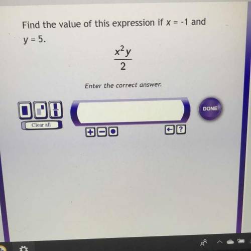 Find the value of this expression if x = -1 and y = 5