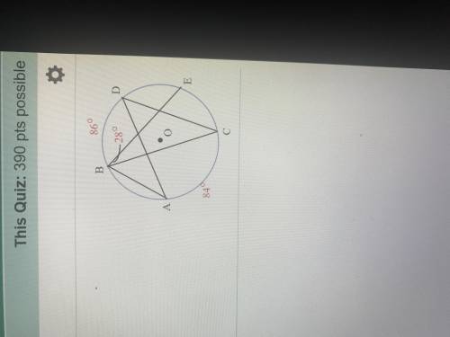 Find measure of angle A for circle O