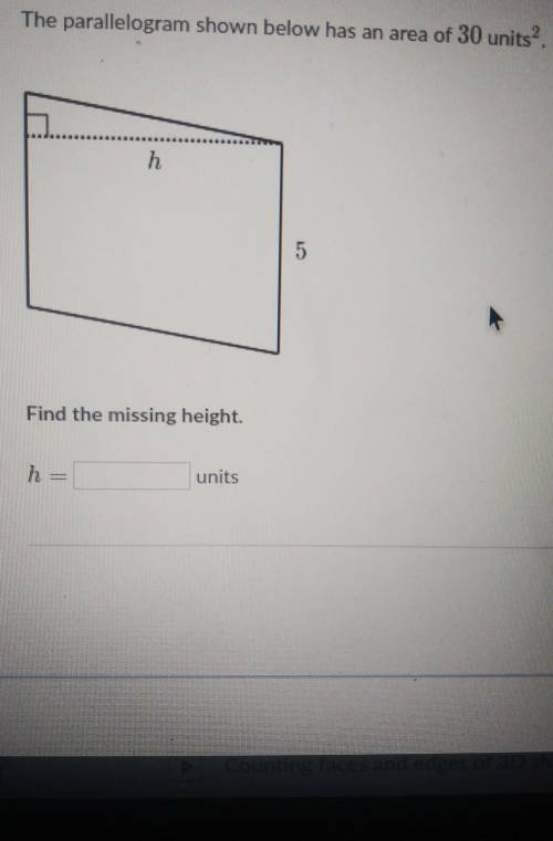 Find the missing height.units Plss help