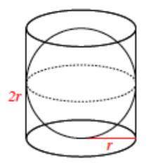 If volume (sphere) = ⅔ volume cylinder (with same diameter and height), what do you think is the fo