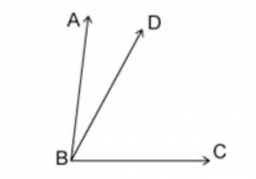 In the figure, find m∠ABD if m∠ABC = 85° and m∠DBC = 61°. Question 3 options: A)  24° B)  5° C)  14