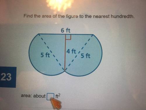 Find the area of the figure to the nearest hundredth.