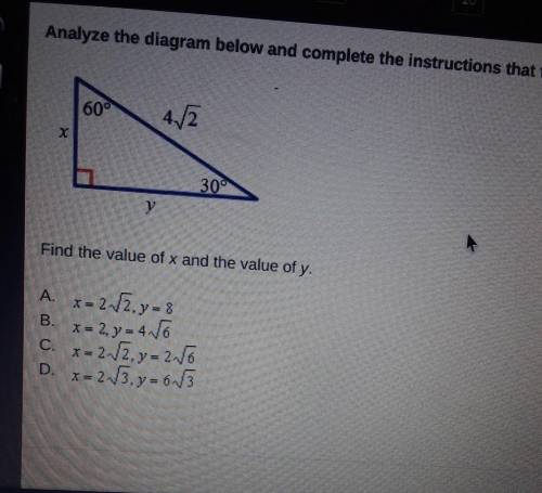 Analyze the diagram below and complete instructions that follow find the value of x in the value of