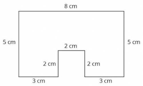 Question 1

Here is the base of a prism.
a. If the height of the prism is 5 cm, what is its surfac
