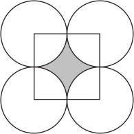 Four circles or diameter d cm are arranged in such a way that they touch each other (as shown below