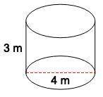 Find the volume of the following figure.

9pi m3
5pi m3
48pi m3
12pi m3