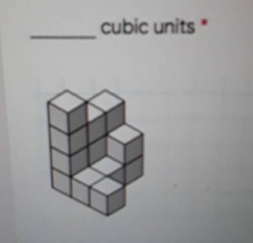 I need help.How many cubic Units are there?