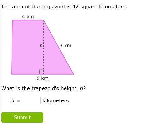 For 20 points

Please Help it is due today and I I don't get how to find the height. I am a 7th gr