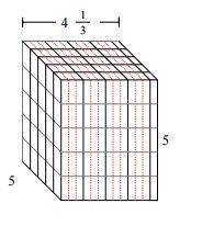 The right rectangular prism is packed with unit cubes of the appropriate unit fraction edge lengths