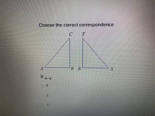 Choose the correct correspondence