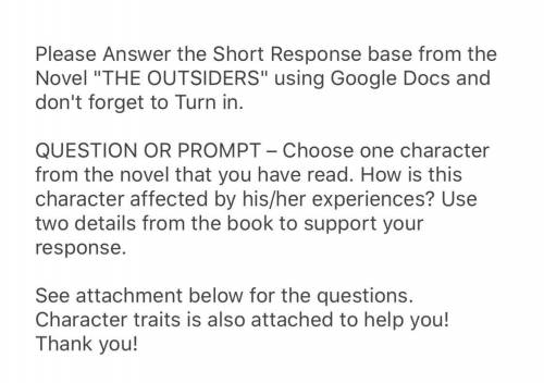 If you guys read “the outsiders” pls help me