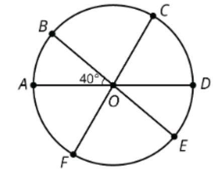 I NEED TO QUICKLY PLS HELP ME PPLLSSSSS

AB, BE, and CF are all diameters of the circle. The measu