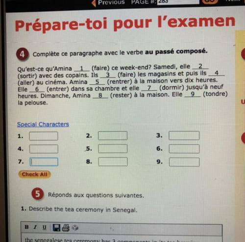 French I don’t know these answers