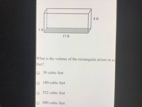 What is the volume of rectangular prism in cubic feet?