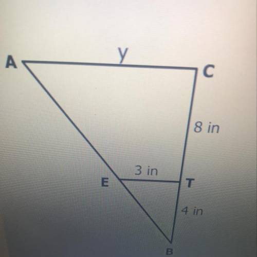 What is the scale factor from small triangle to the larger triangle