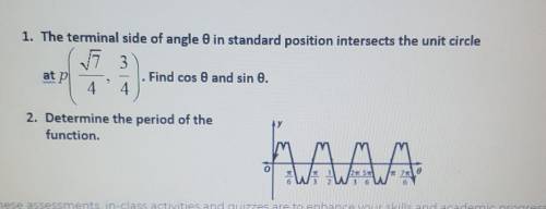 Please need help ASAP!!!Circular and periodic functions.