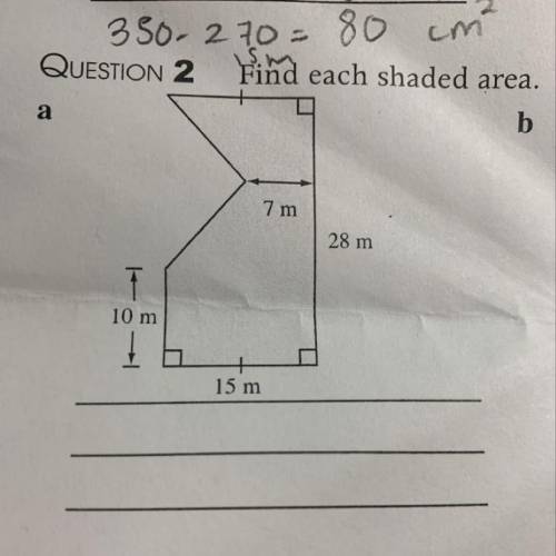 How to figure out the shaded area of this question