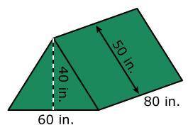 An army surplus store plans on making a tent with the dimensions shown. How much material is needed