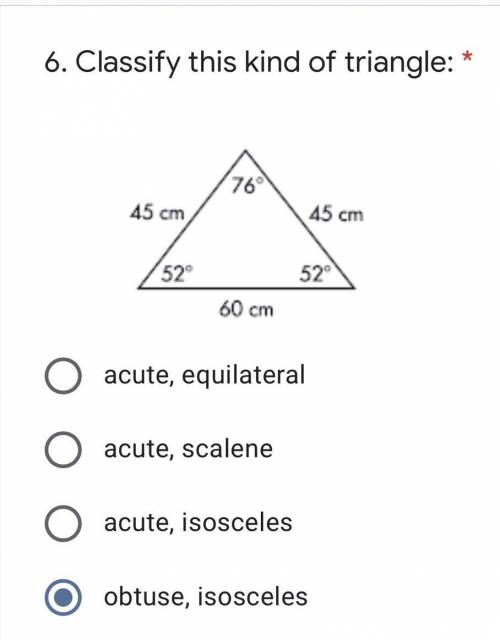 6. Classify this kind of triangle: