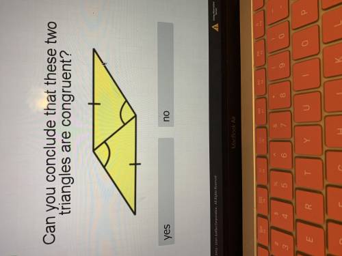 Can you conclude that these two triangles are congruent?