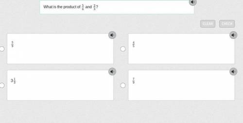 What is the product of 5/6 and 2/3?
