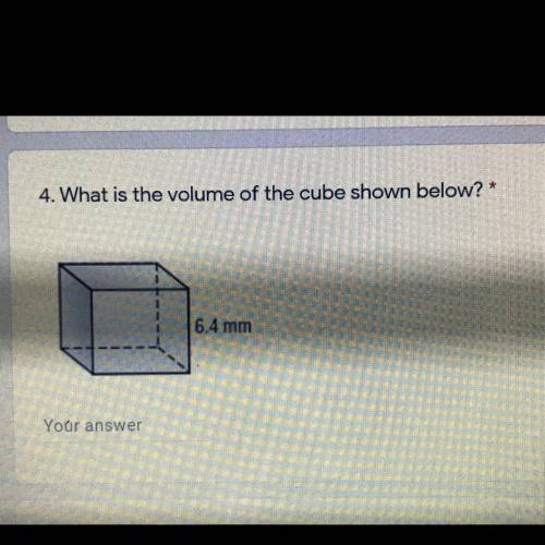 What is the volume of a 6.4mm cube