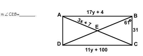 Work must be shown for this problem! The figure shown below is a rectangle. *