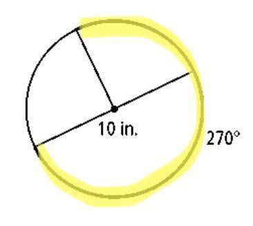 Find the length of the highlighted arc. Round your answer to the nearest tenth