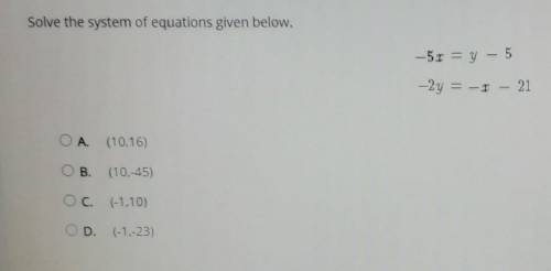 Solve the system of equations given above please