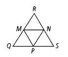 Points M, N, and P are the midpoints of the sides of ∆QRS.

QR = 30, RS = 30, and SQ = 18.
Find MN