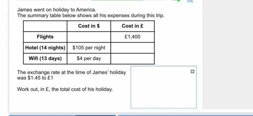 James went on holiday. help me with this and ill give you 10 points