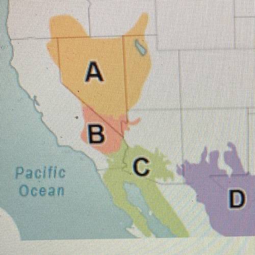 Which desert is located at B?

A ) Great Basin
B ) Mojave Desert
C ) Sonoran Desert
D )Chihuahuan