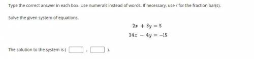 Solve the given system of equations.