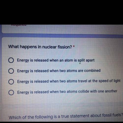 What happens in nuclear fission?