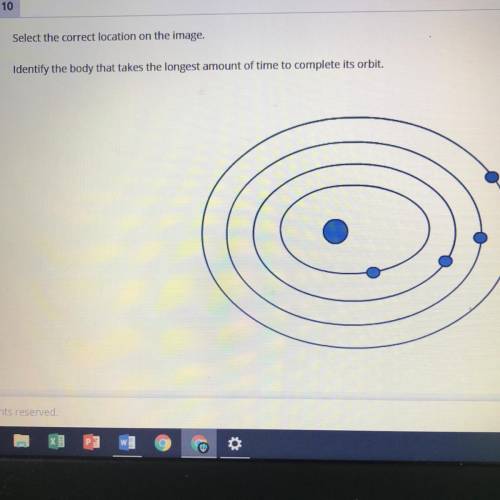 Identify the body that takes the longest amount of time to complete its orbit