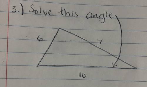 What is the angle where the arrow is pointing?
