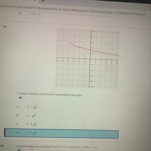 Find the y-intercept of the function represented by the graph