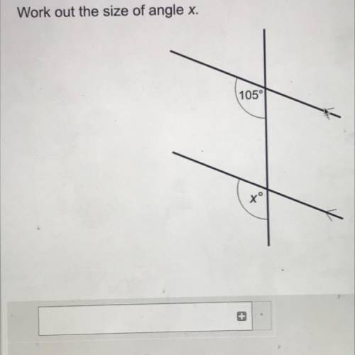 Work out the size of angle x