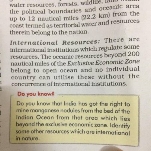 Explain international resources in detail pls