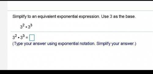 Simplify to an equivalent exponential expression. use 3 as the base