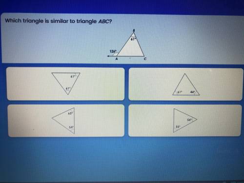 Which triangle is similar to triangle abc?