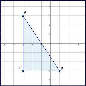 Triangle A″B″C″ is formed by a reflection over x = −3 and dilation by a scale factor of 3 from the
