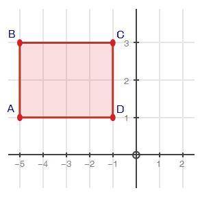 Rectangle ABCD is rotated 180°. What rule shows the input and output of the rotation, and what is t