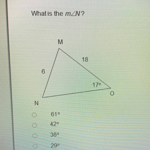 What is the measure angle of N???