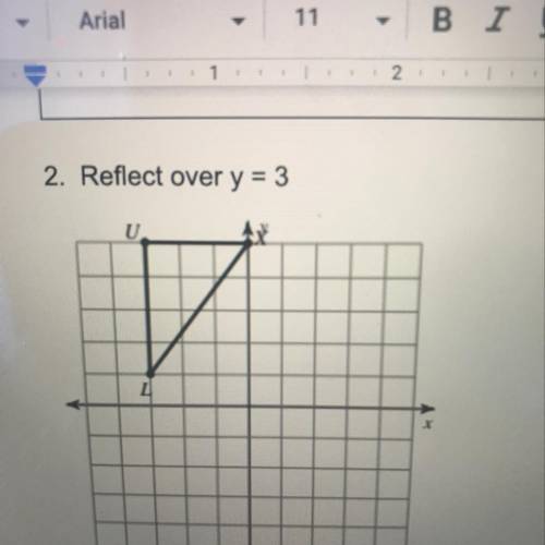 2. Reflect over y = 3