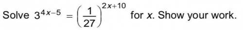 I need help fast! Answer and explanation please! (see attachment) Solve for x, show your work.