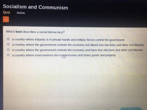 Which best describes a social democracy?