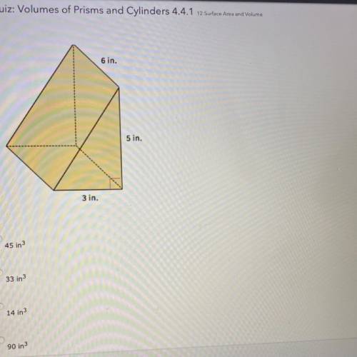 Find the volume of the prism. PLS HELP