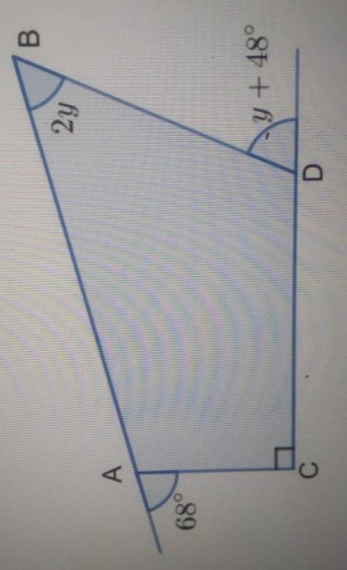 8. ABCD is a quadrilateral. Work out the size of y.B2yA68°y +48°DC